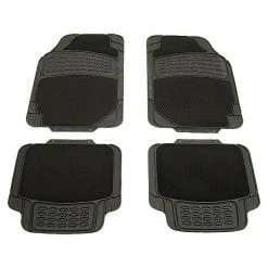 BAUHAUS UniTEC Kfz-Teppichmatten-Set Deluxe 4 -tlg., Schwarz, Geeignet Für: Alle Wagentypen