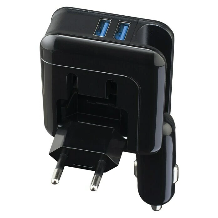 BAUHAUS Cartrend USB-Reisestecker 2-Portfunktion Ladestrom: 300 MA 3 BAUHAUS Cartrend USB-Reisestecker 2-Portfunktion Ladestrom: 300 MA