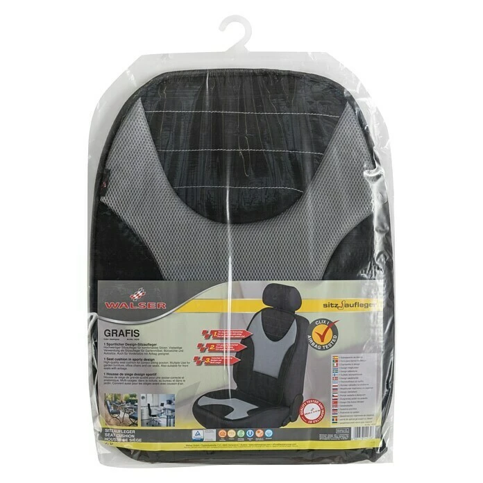 BAUHAUS Walser Autositzbezug Grafis Grau/Schwarz 5 BAUHAUS Walser Autositzbezug Grafis Grau/Schwarz – Bild 3