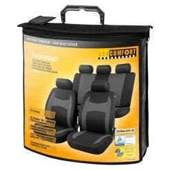 BAUHAUS CarComfort Autositz-Bezugs-Set Fairmont Schwarz/Grau, Polyester -Auto-Ausstattung Verkäufe 12 337