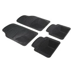 BAUHAUS CarComfort Kfz-Gummimatten-Set Priscus 4 -tlg., Schwarz