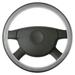BAUHAUS Walser Lenkradhülle Soft Grip Grau/Schwarz, Passend Für: Lenkräder Ø 38 Cm