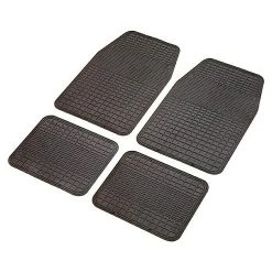 BAUHAUS UniTEC Kfz-Gummimatten-Set Uni 4 -tlg., Gummi, Schwarz