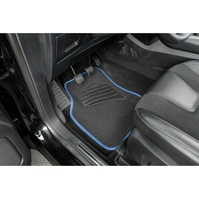 BAUHAUS Walser Kfz-Teppichmatten-Set Matrix Schwarz/Blau 5 BAUHAUS Walser Kfz-Teppichmatten-Set Matrix Schwarz/Blau – Bild 3