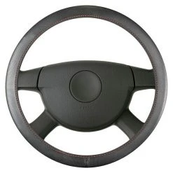 BAUHAUS Walser Lenkradhülle Soft Grip Schwarz/Grau/Rot, Passend Für: Lenkräder Ø 38 Cm