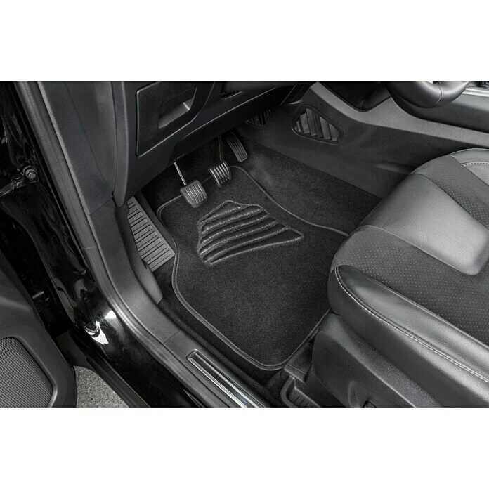 BAUHAUS Walser Kfz-Teppichmatten-Set Matrix Schwarz 5 BAUHAUS Walser Kfz-Teppichmatten-Set Matrix Schwarz – Bild 3